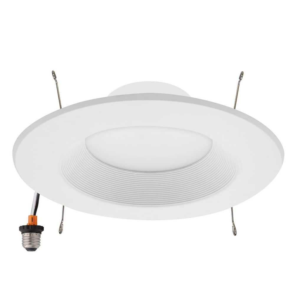 Maxxima 12 Pack 5 in. & 6 in. 5 CCT Retrofit Recessed LED Downlight - 1300 Lumens, E-26 Quick Connect, Dimmable, Color Selectable 2700K-5000K (2700K/3000K/3500K/4000K/5000K), Ideal for Contractors