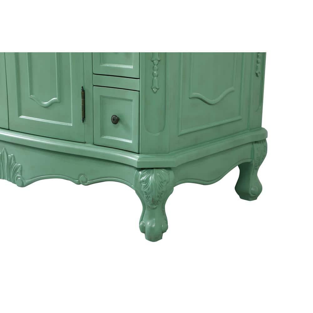 Elegant Decor Danville 42" Solid Wood Single Bathroom Vanity in Vintage Mint