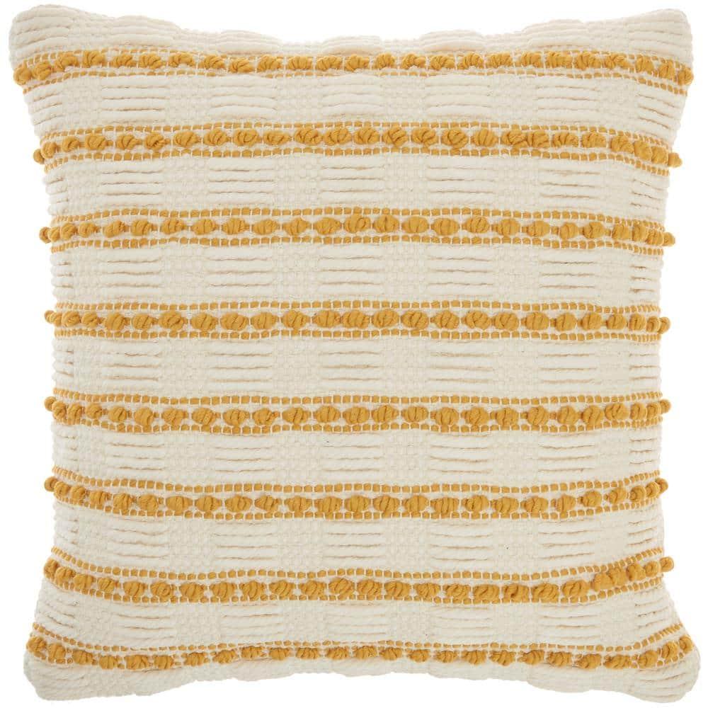 Mina Victory Striped Cotton, Polyester Throw Pillow