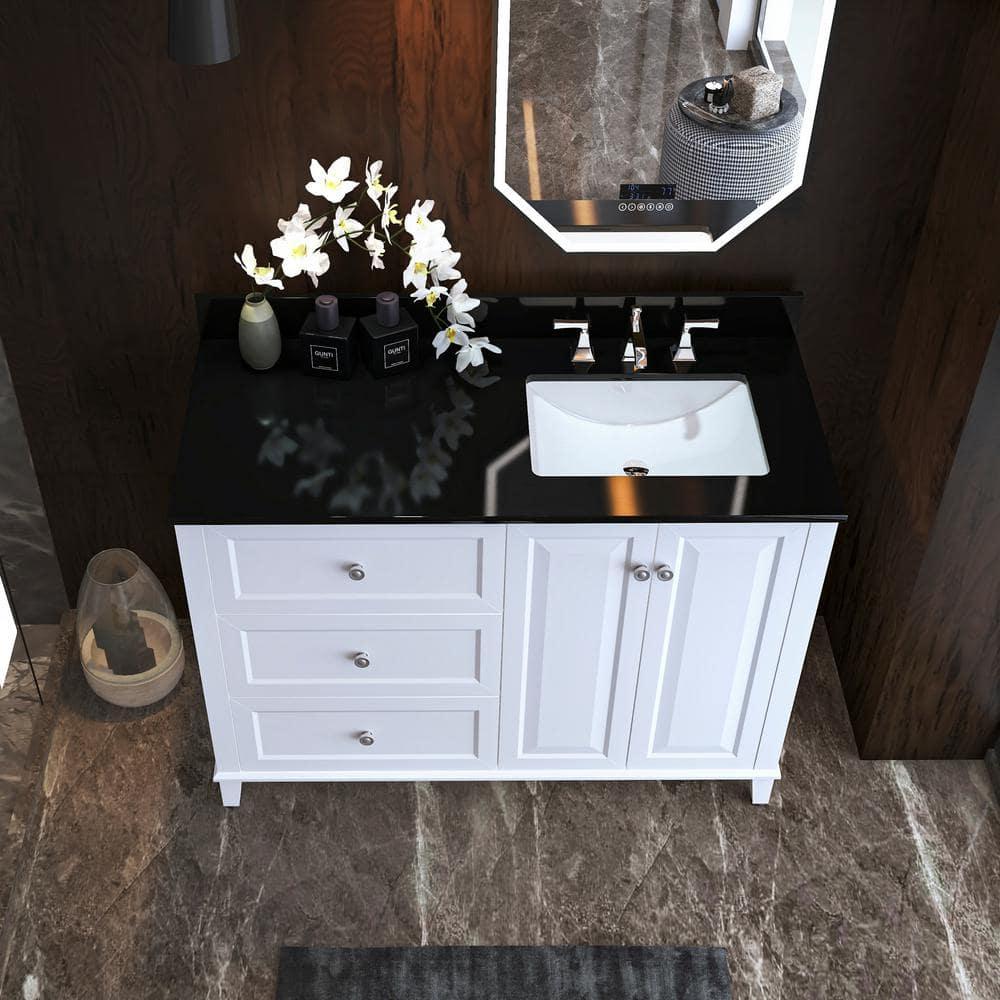 Hannah 48'' Single Bathroom Vanity with Quartz Top