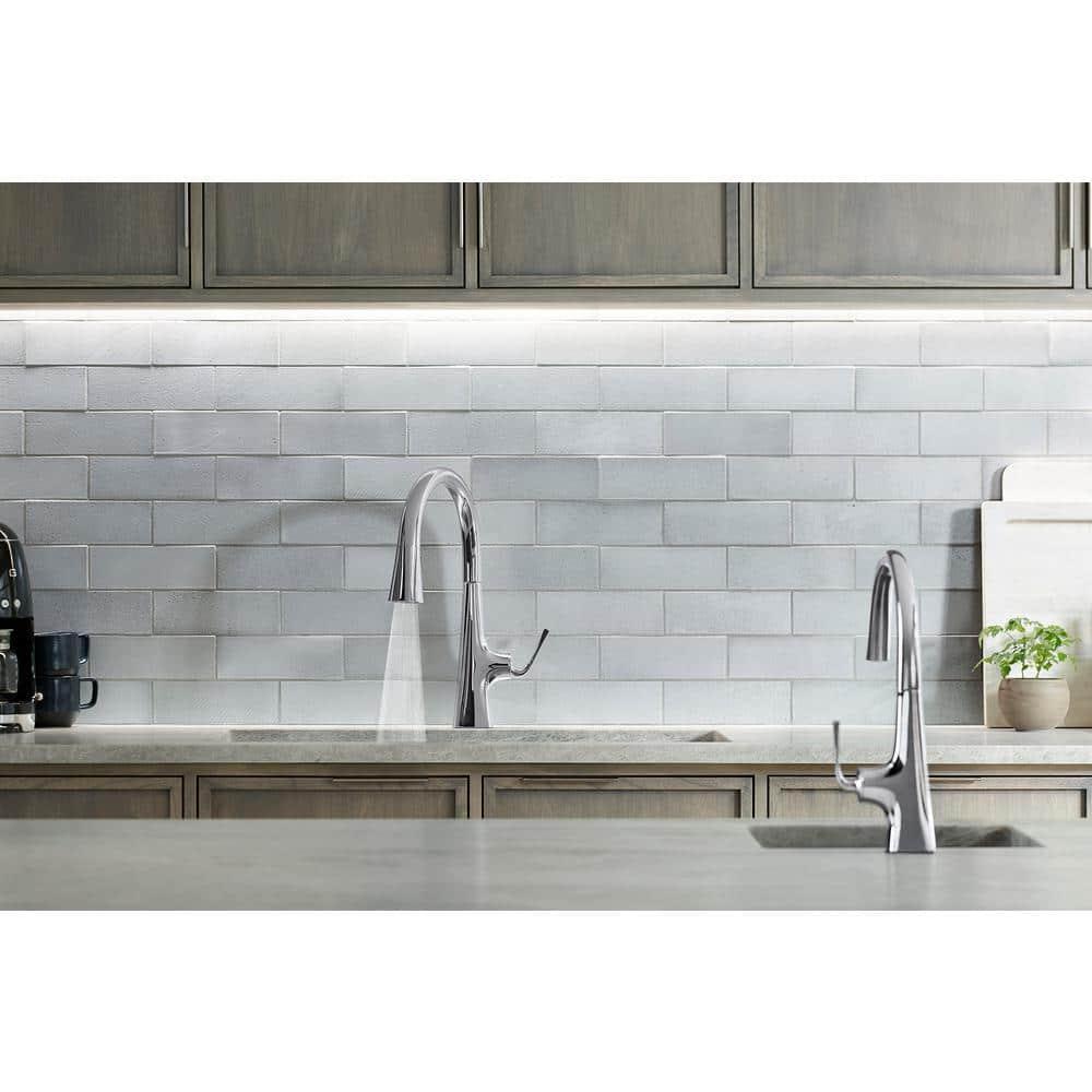 Graze Pull-Down Single Handle Kitchen Faucet With Three-Function Sprayhead With Accessories