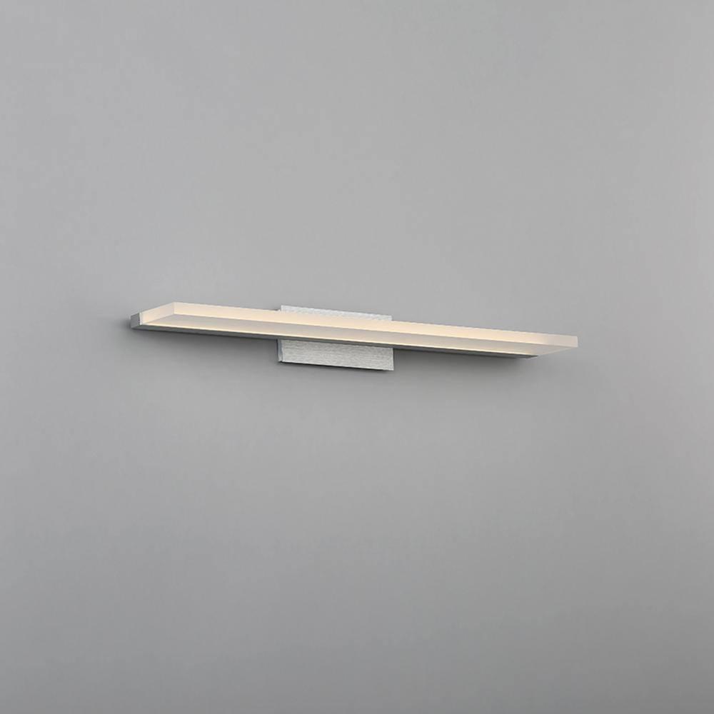 WAC Lighting Level 24" 1-Light LED 3500K Aluminum Bathroom Vanity Light in Gray