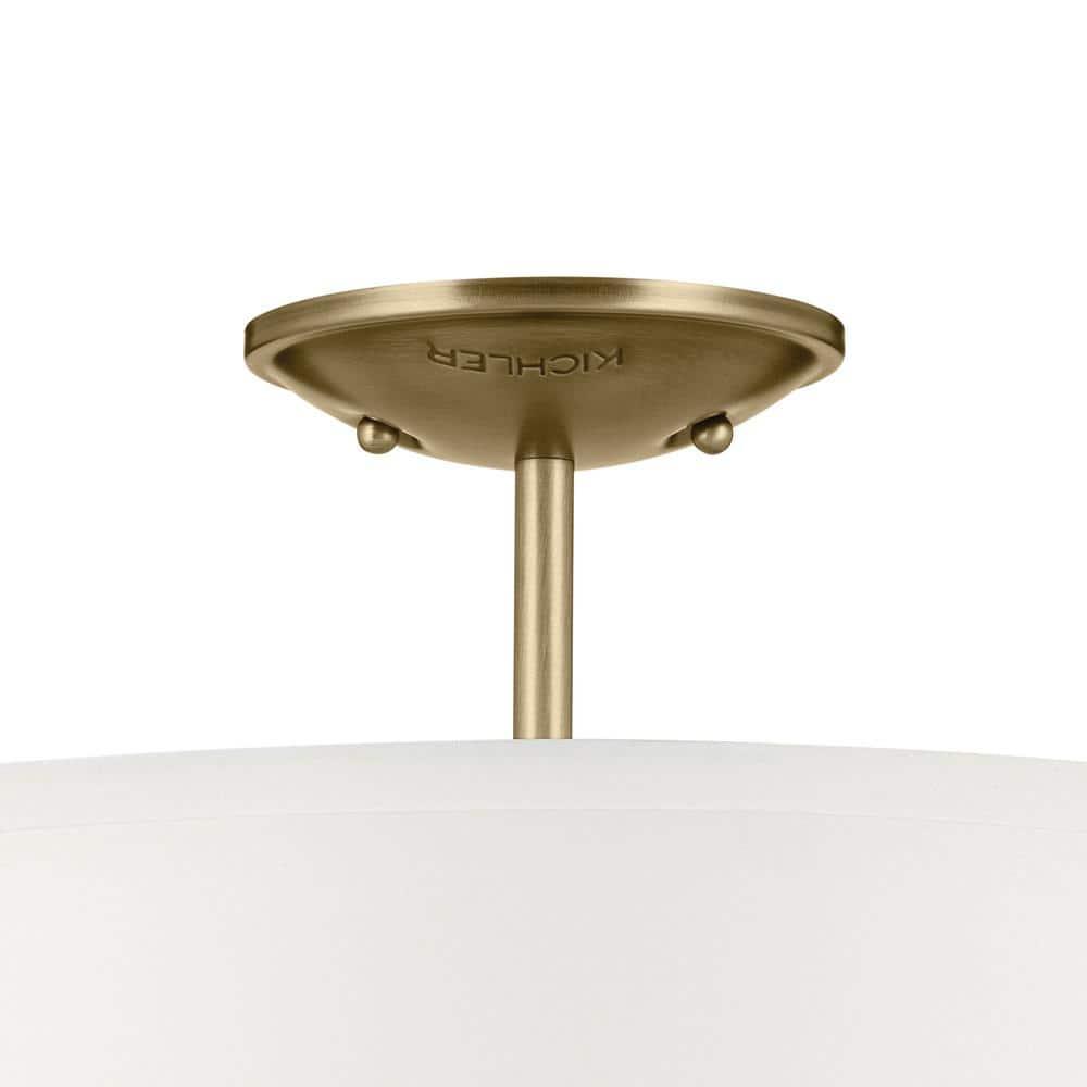 Kichler Lighting Shailene 3 - Light Semi-Flush Mount in  Natural Brass