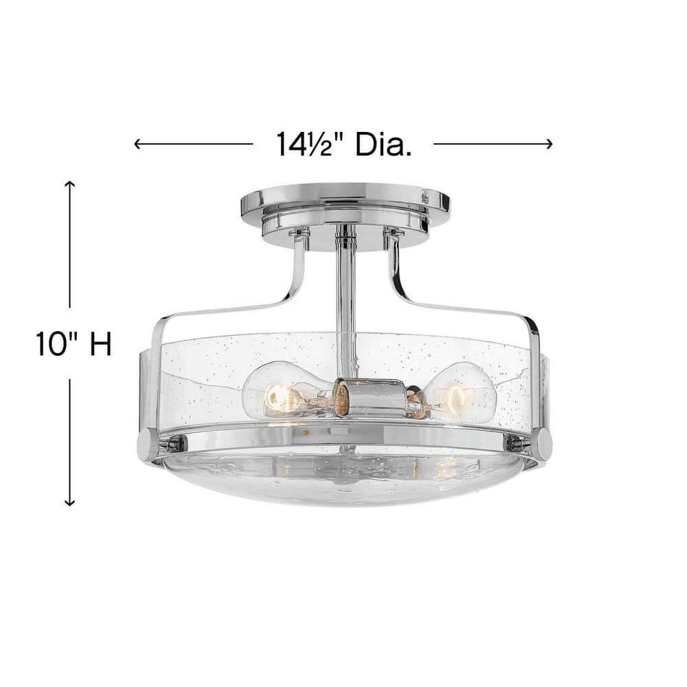 Harper 3-Light Semi-Flush Mount Retro Ceiling Light