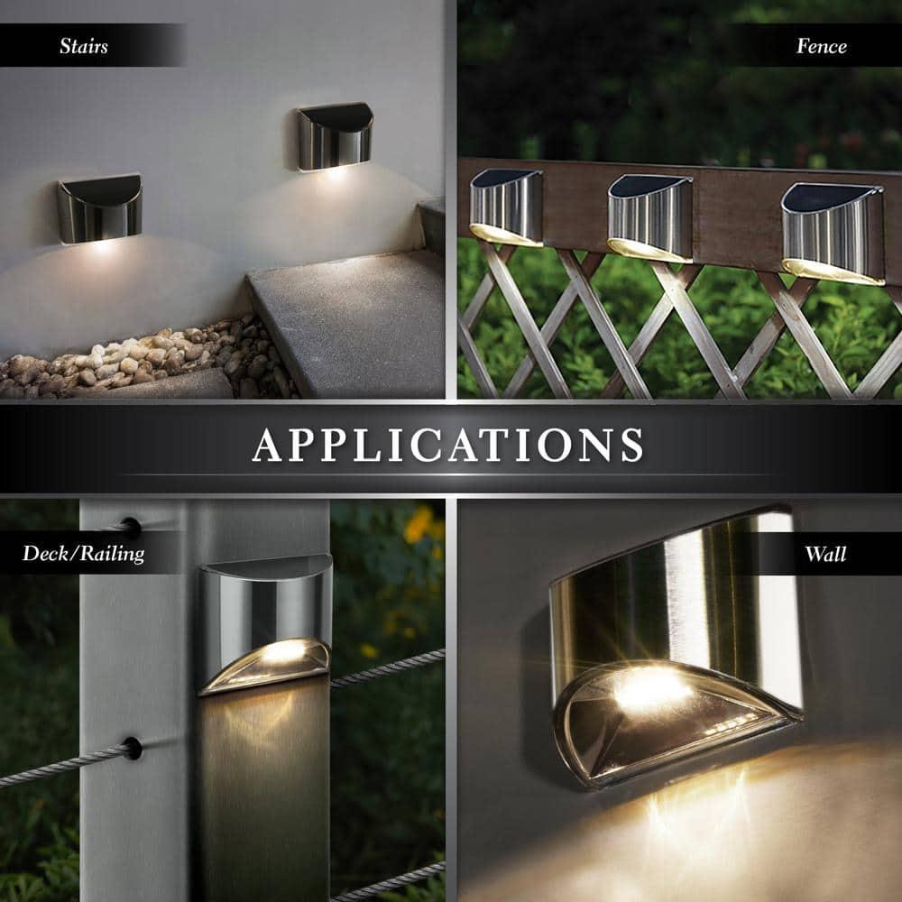 Classy Caps Stainless Steel Solar Powered Integrated LED Metal Deck Light & Reviews | Wayfair