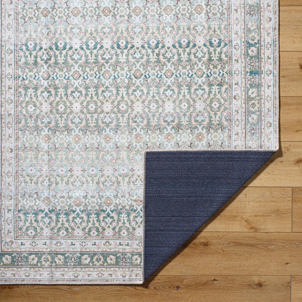 Our PNW Home x Livabliss Our PNW Home x Livabliss Machine Washable Oriental Boho Olive Area Rug