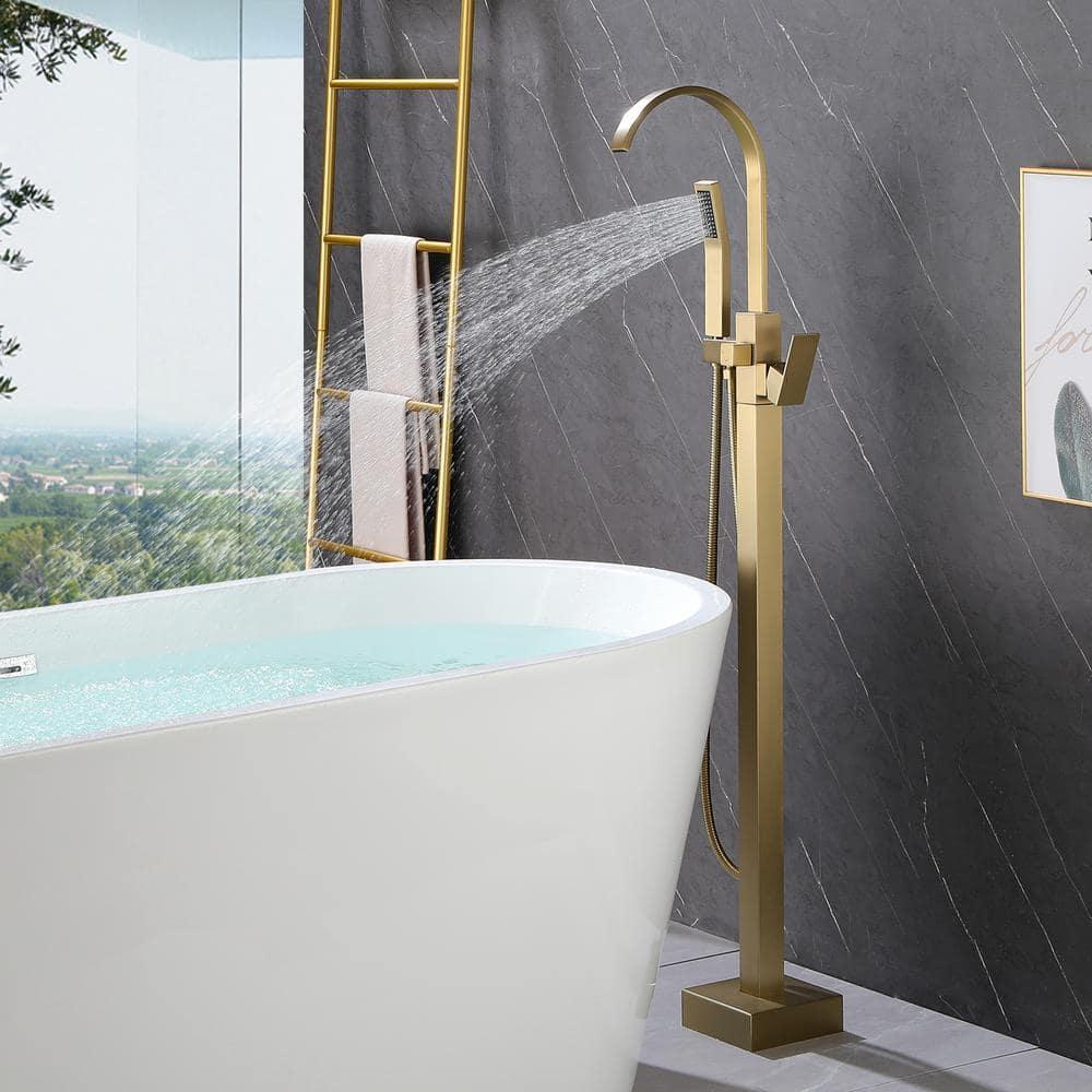 Floor Tub Spout with Diverter