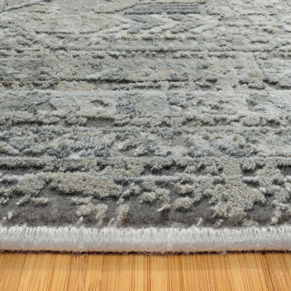 Gertmenian Florance Modica Transitional Oriental Border Floral Dark Gray High-Low Viscose/Acrylic Area Rug