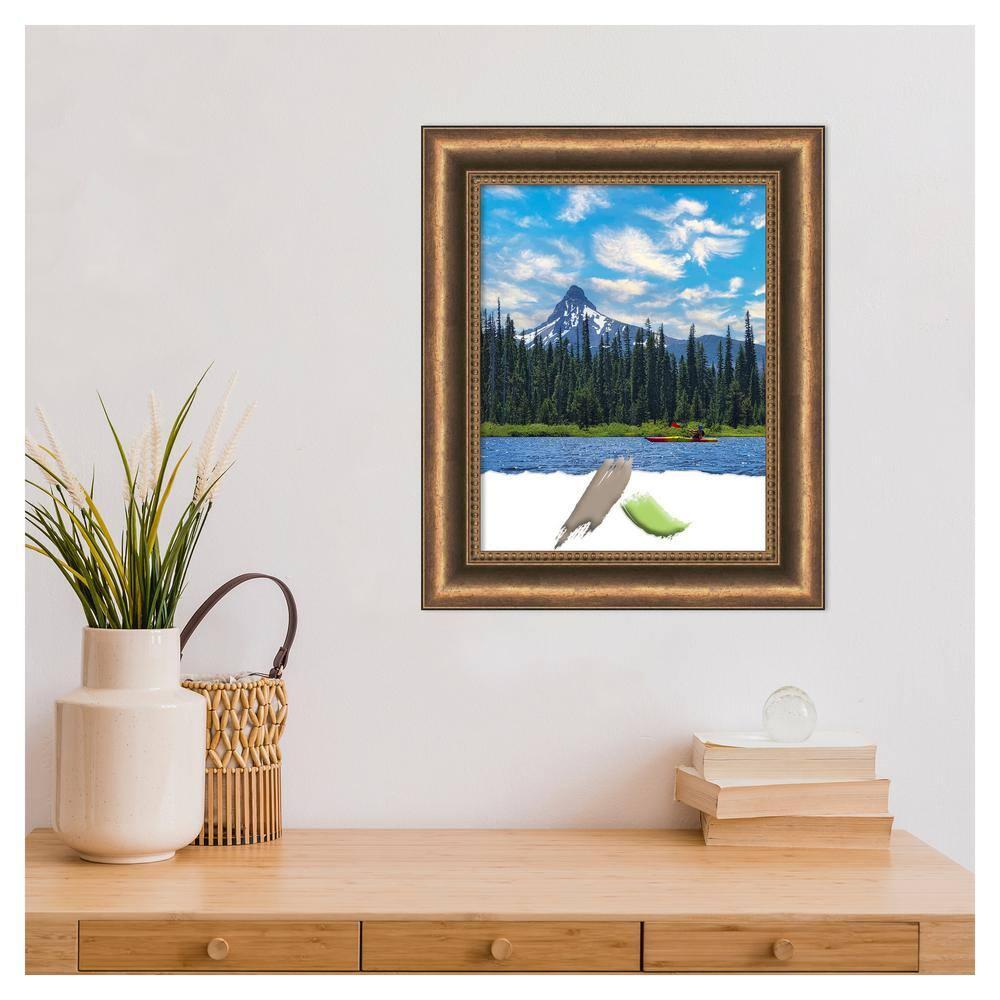 Amanti Art Manhattan Bronze Narrow Wood Picture Frame Opening Size 11x14 in.