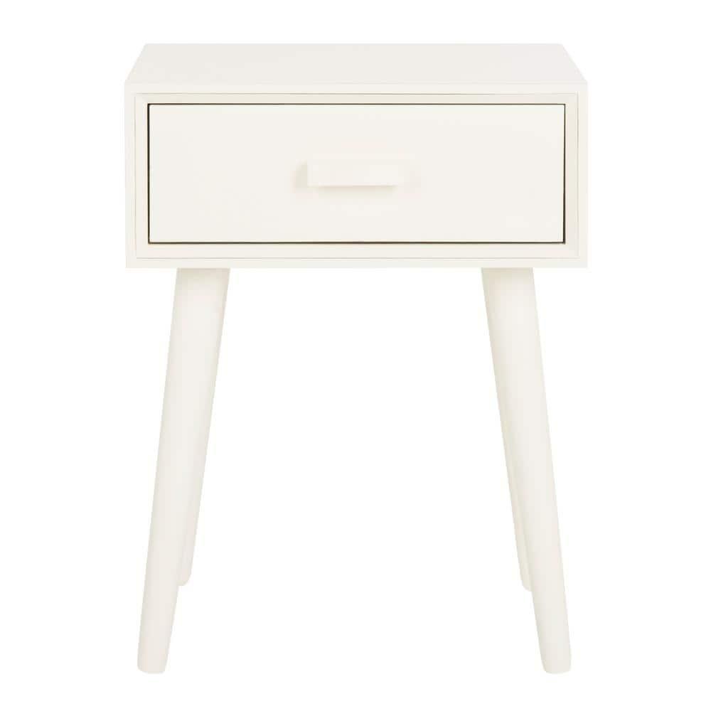Lyle 1 Drawer Side Table - Vintage White - Safavieh.