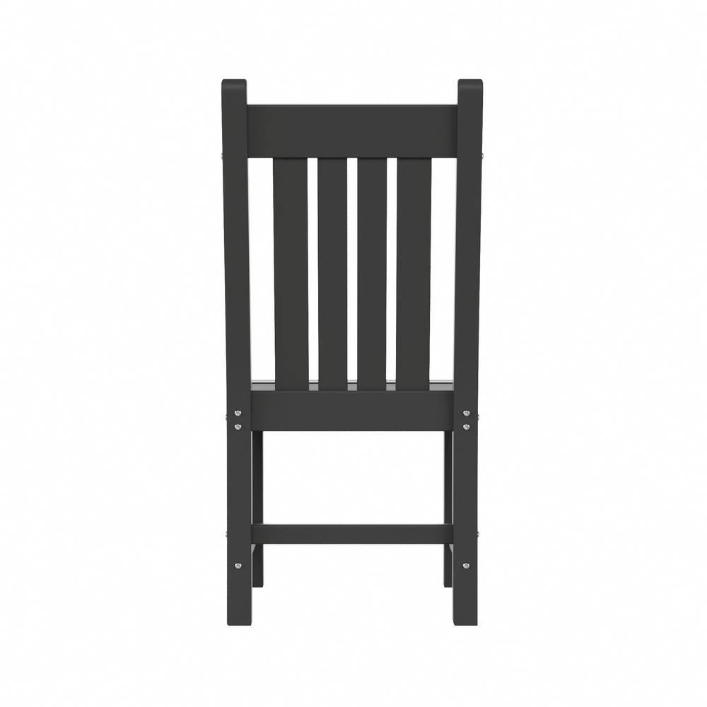 WestinTrends Malibu Classic Outdoor Dining Chairs, All Weather Poly Lumber Adirondack Patio Chairs Restaurant Bistro Chairs Support 350 LBS, Arched Backrest and Curved Seat for Comfort, Gray