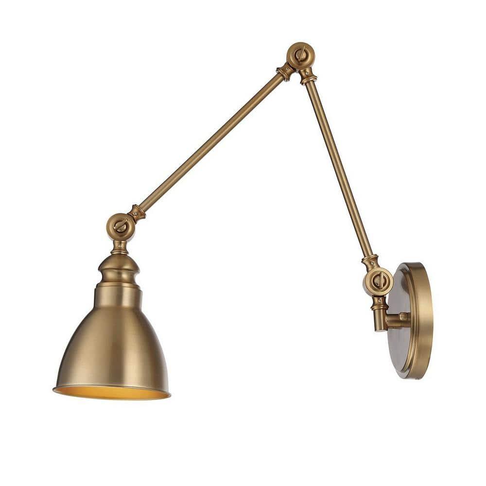 Savoy House Dakota 1 - Light Swing Arm Lamp in  Warm Brass