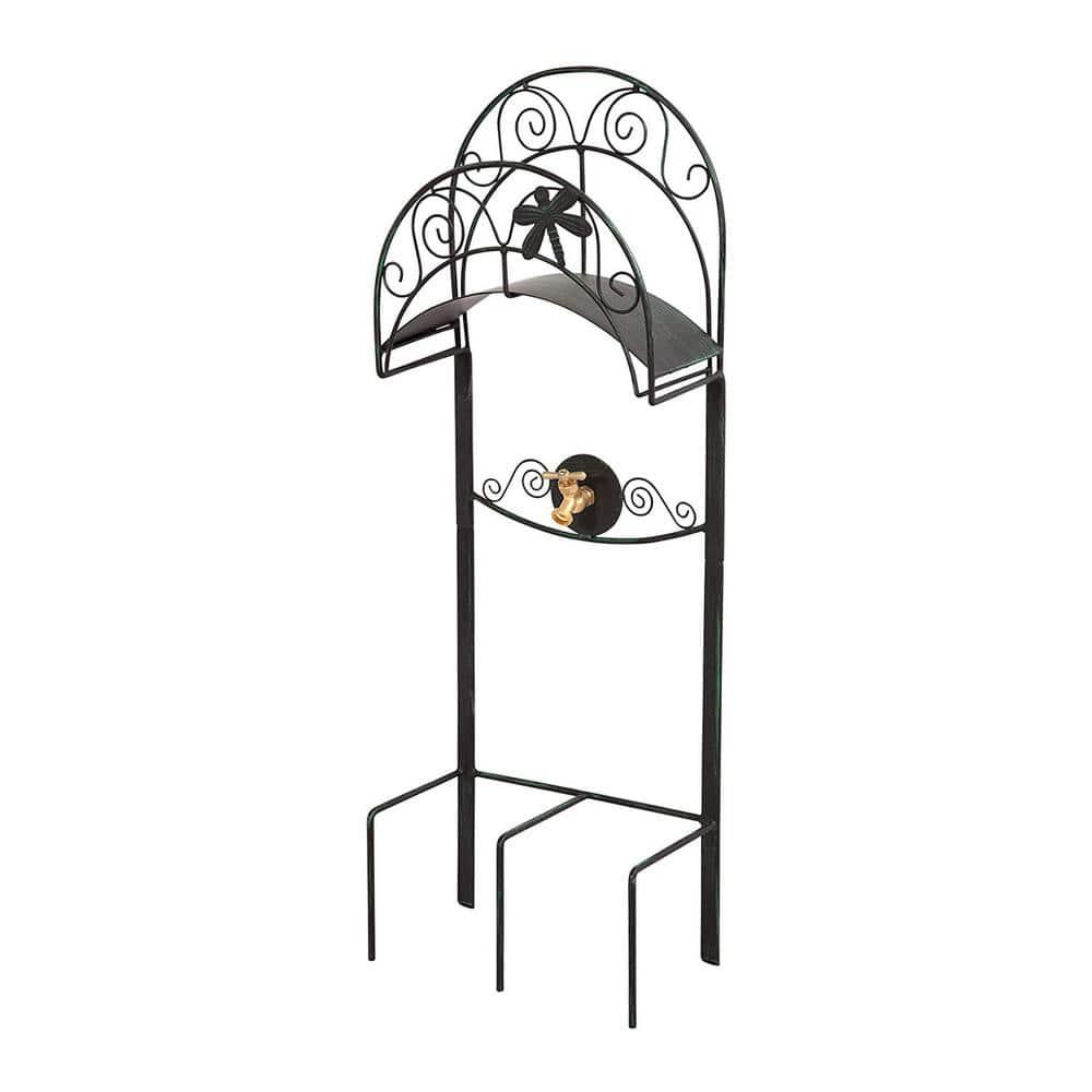 Liberty Garden 642-KD Outdoor Dragonfly Decorative Hose Holder Stand, Black
