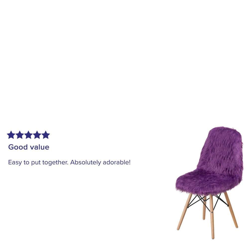Flash Furniture Shaggy Dog Purple Accent Chair