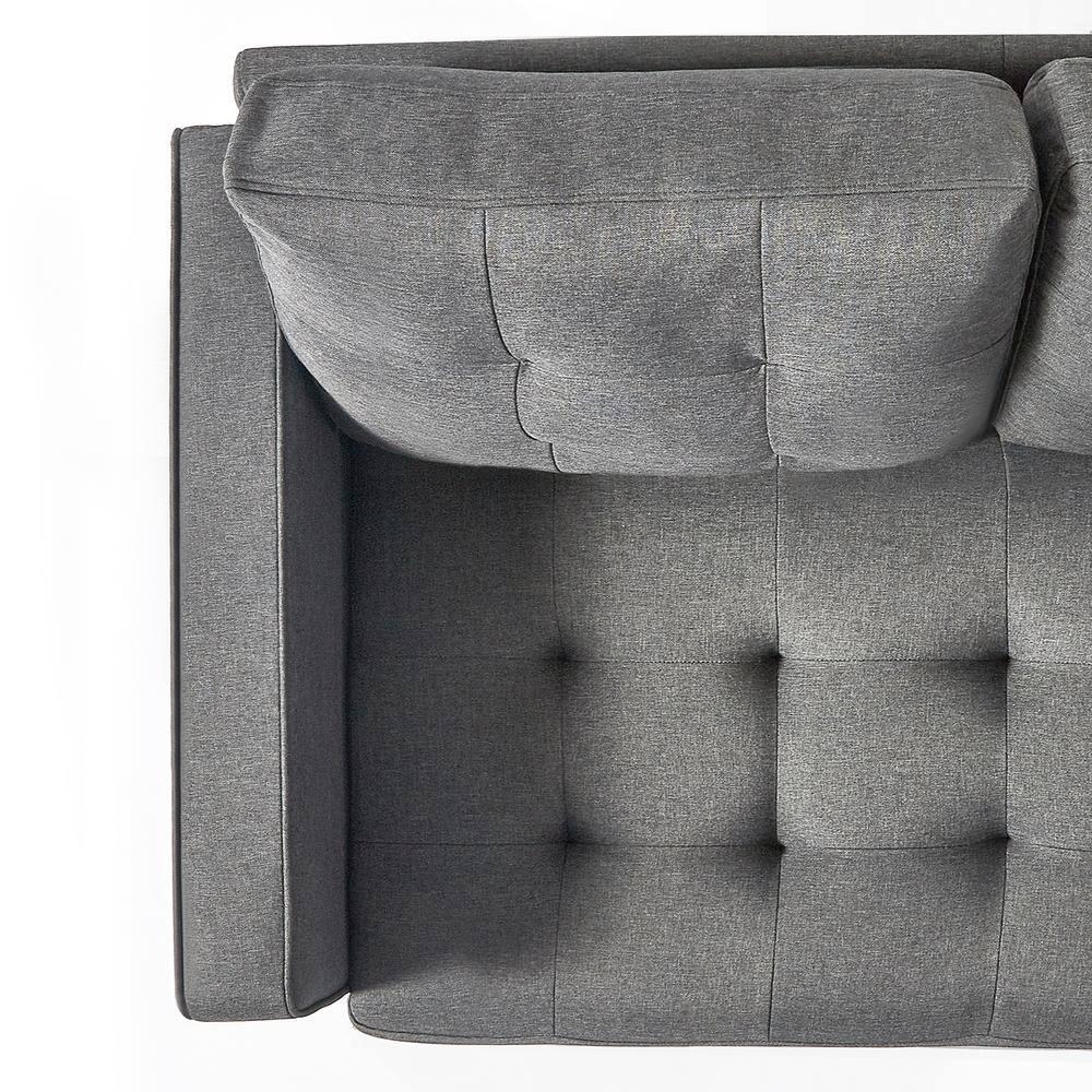 52" Benton Loveseat Sofa Dark Gray - Zinus