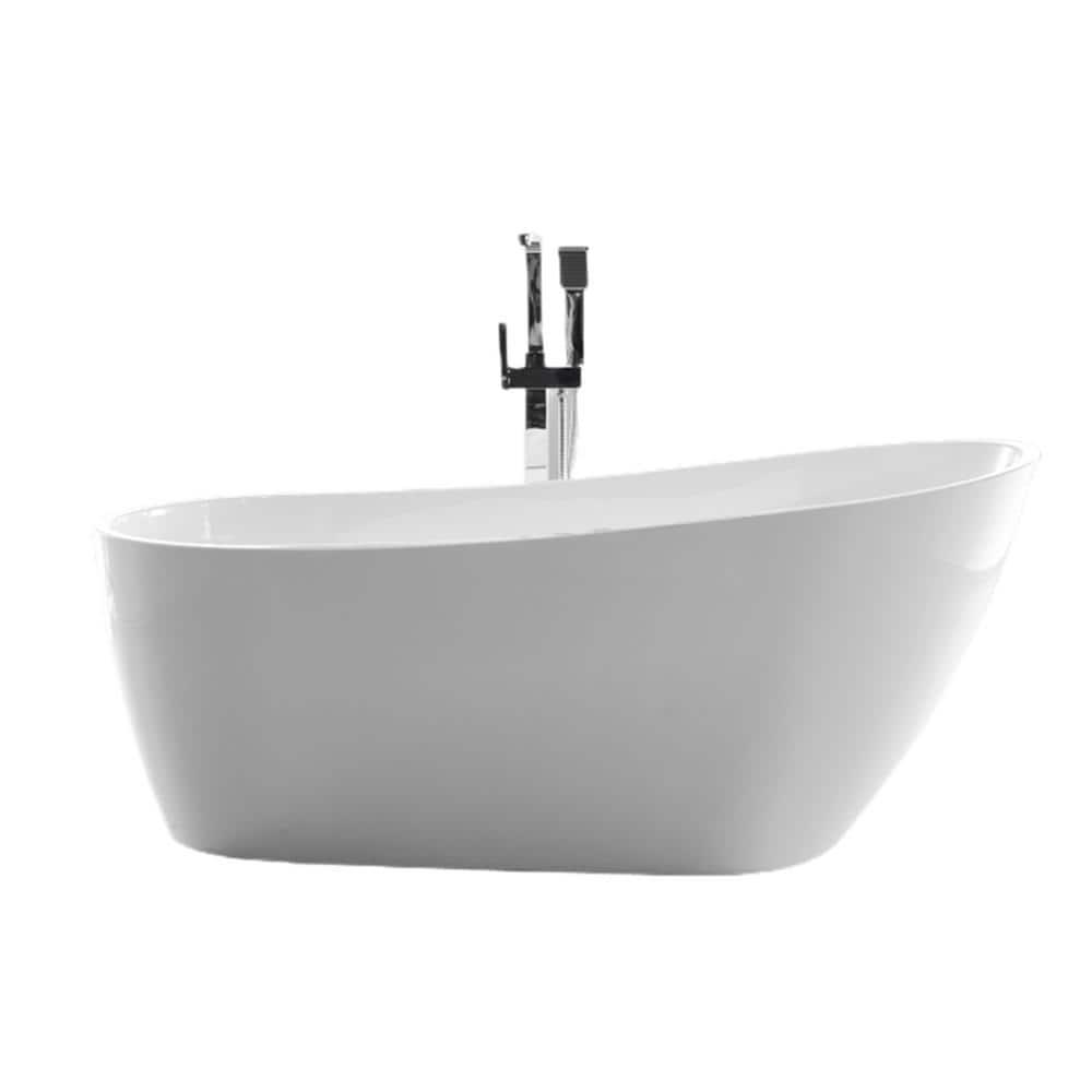 55.3" X 28.3" Freestanding Soaking Bathtub