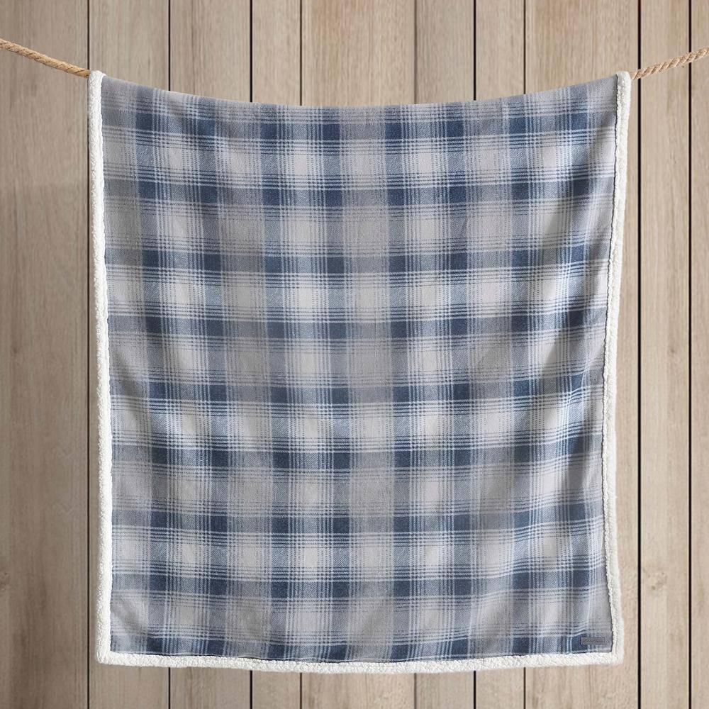 Eddie Bauer Eddie Bauer Printed Plush Fleece/Sherpa Oversized Throw Blanket