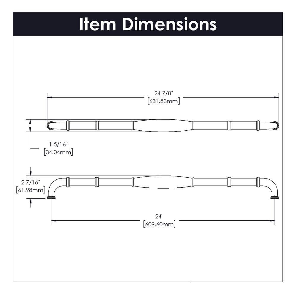 Hickory Hardware Williamsburg 24" Center to Center Appliance Pull