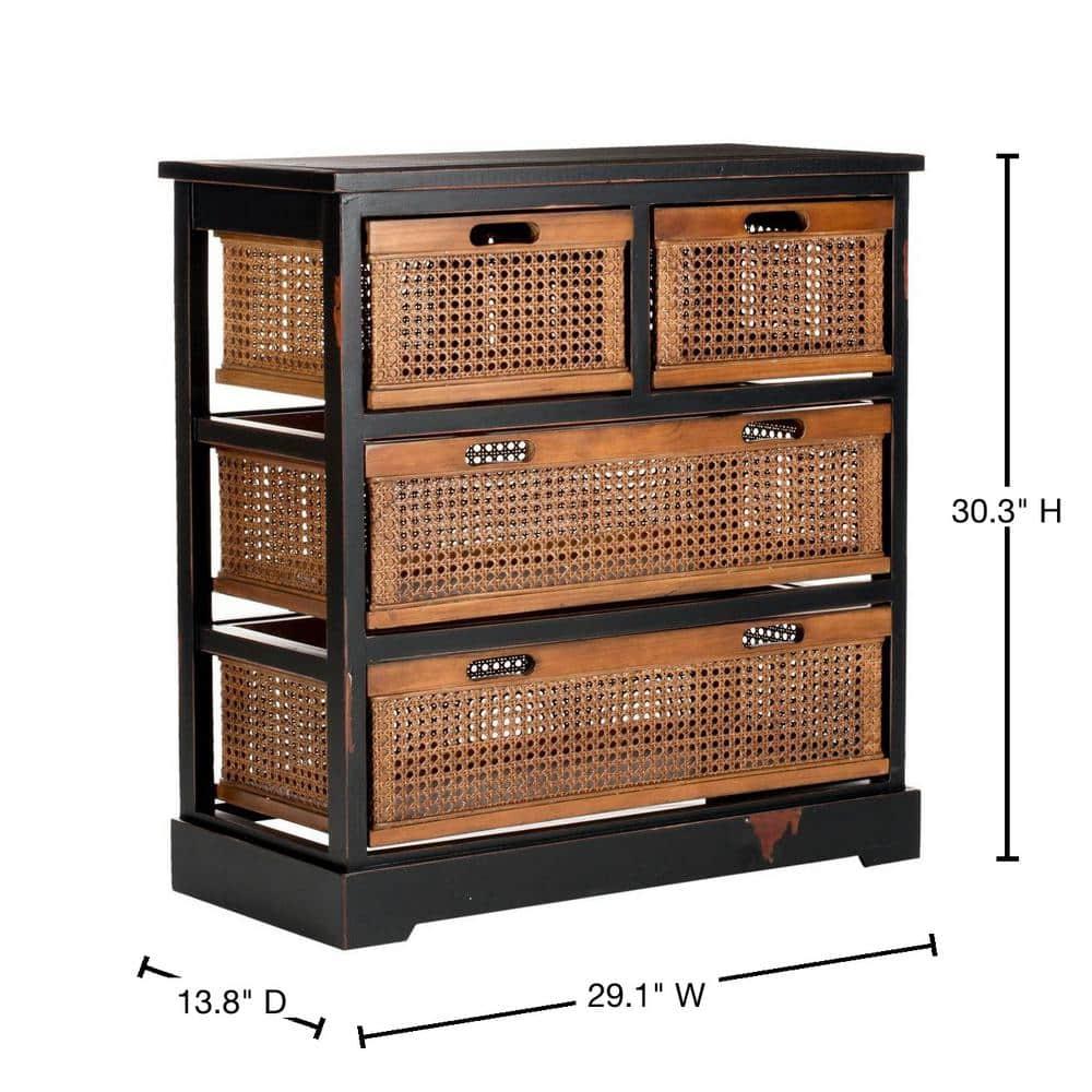 Jackson 4 Drawer Unit - AMH6504 - Black - Safavieh Couture