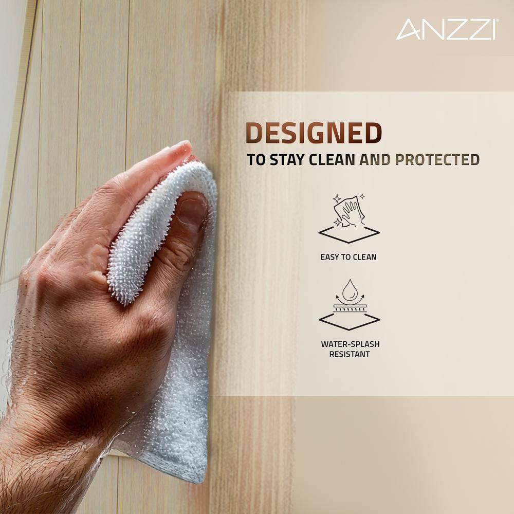 ANZZI ANZZI Heavy Duty Sturdy Wood Single Sliding Barn Door - Solid Core MDF And PVC - Knockdown Design - Hardware Included - Space-Saving Solution