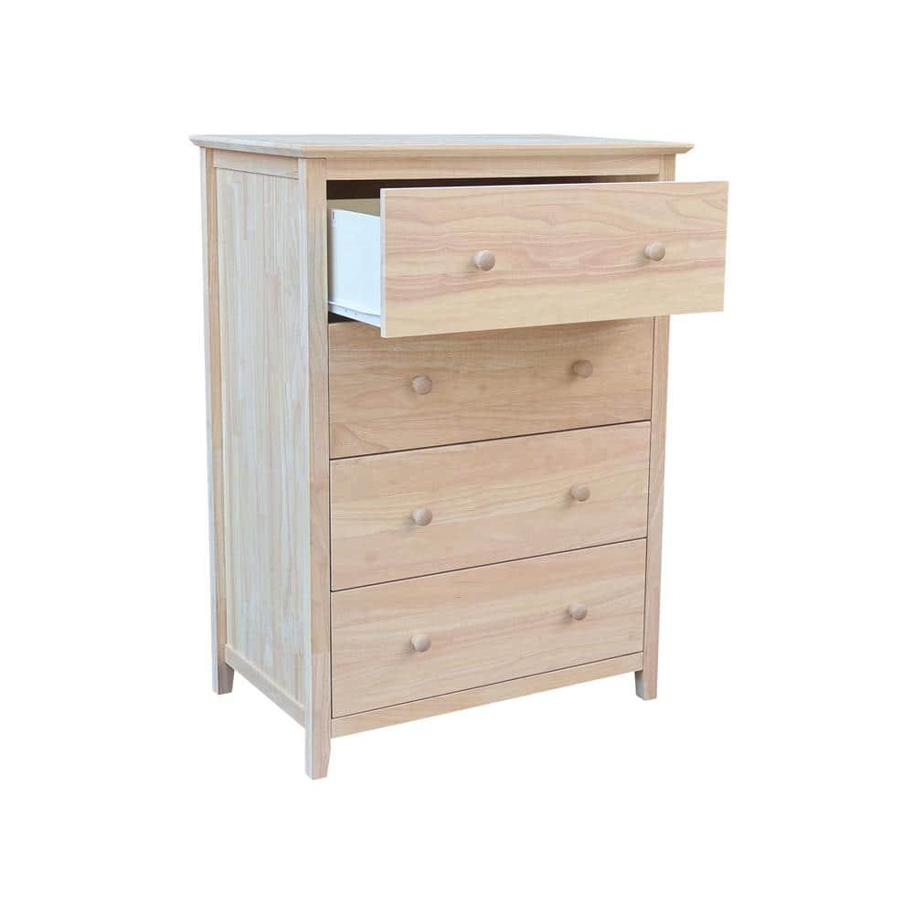 Brooklyn 4-Drawer Unfinished Wood Chest of Drawers