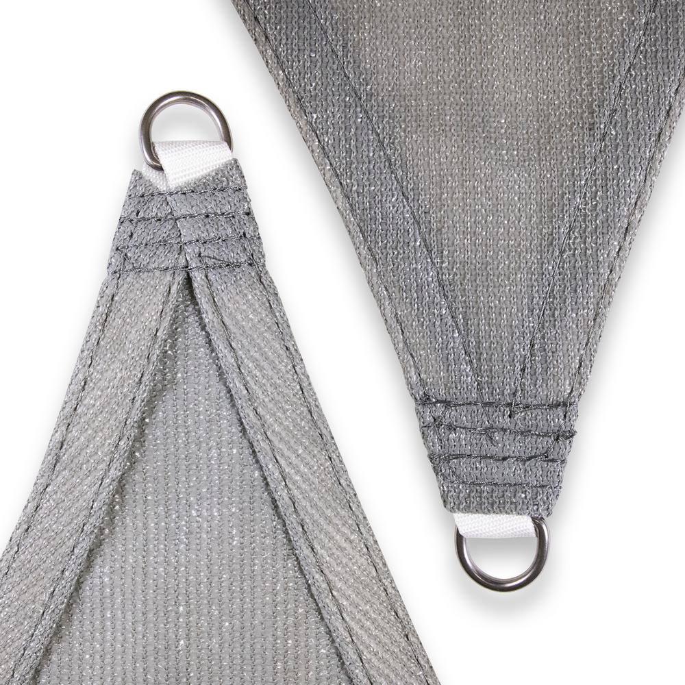 Amgo 12' x 20' Grey Rectangle Sun Shade Sail Canopy Awning UPF50+ AGTAPR1220, 95% UV Blockage, Water & Air Permeable, Commercial and Residential, 3 Years Warranty (We Make Custom Size)