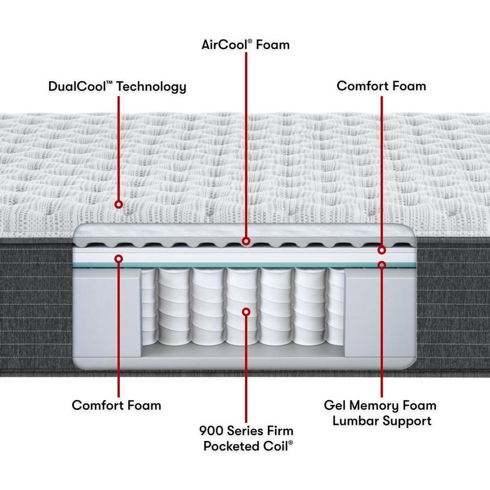 Beautyrest Silver BRS900 Extra Firm 12" Innerspring Mattress and Box Spring Set