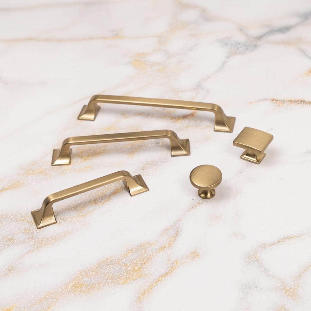 Hickory Hardware Forge Collection Rectangular Knob - 1-7/16" x 1-1/4 " Cabinet Knob Champagne Bronze - Farmhouse Hardware for Drawers & Cabinets (Set of 10)