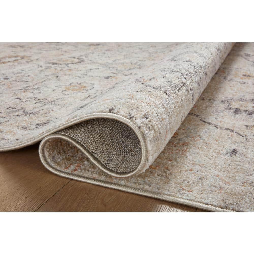 Loloi II Monroe Oriental Machine Woven Polyester Area Rug in Gray/Ivory