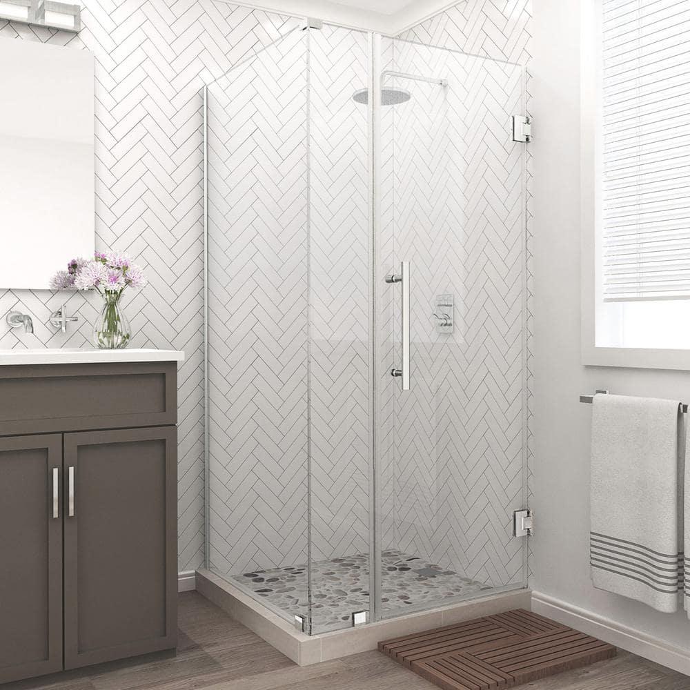 Bromley 72" H Semi-Frameless Rectangle Reversible Shower Enclosure
