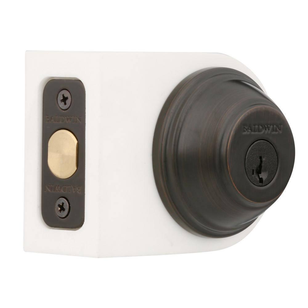 385 Round Double Cylinder Deadbolt Featuring SmartKey in Venetian Bronze