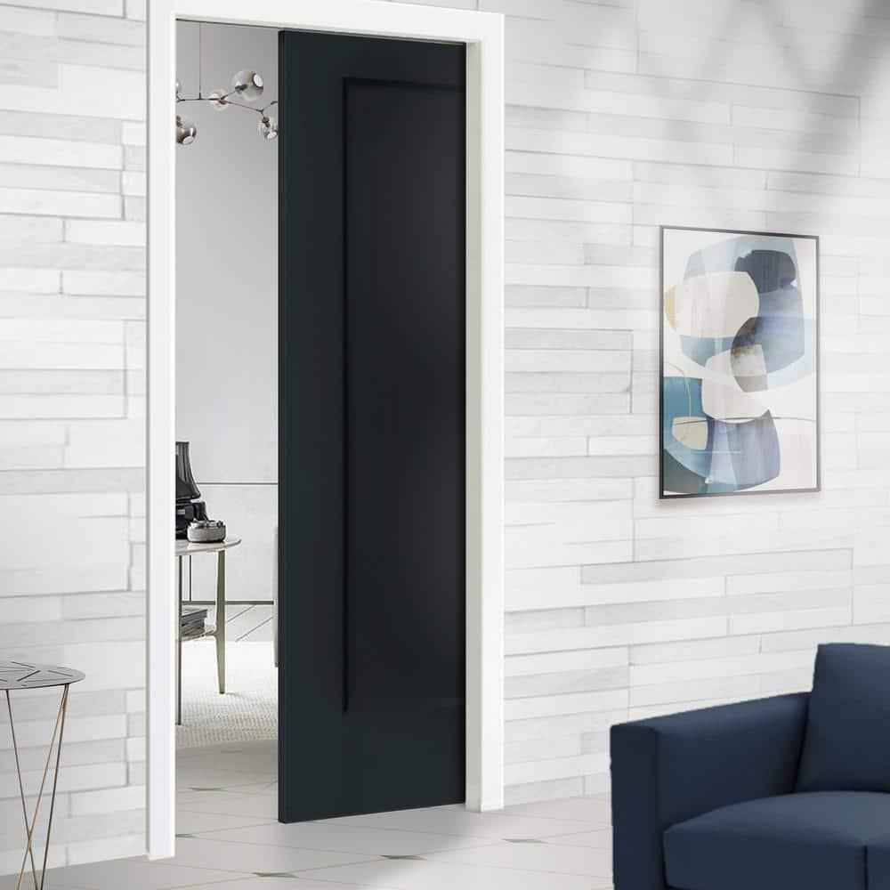 Calhome 80'' Hollow Paneled Painted Sliding Closet Doors