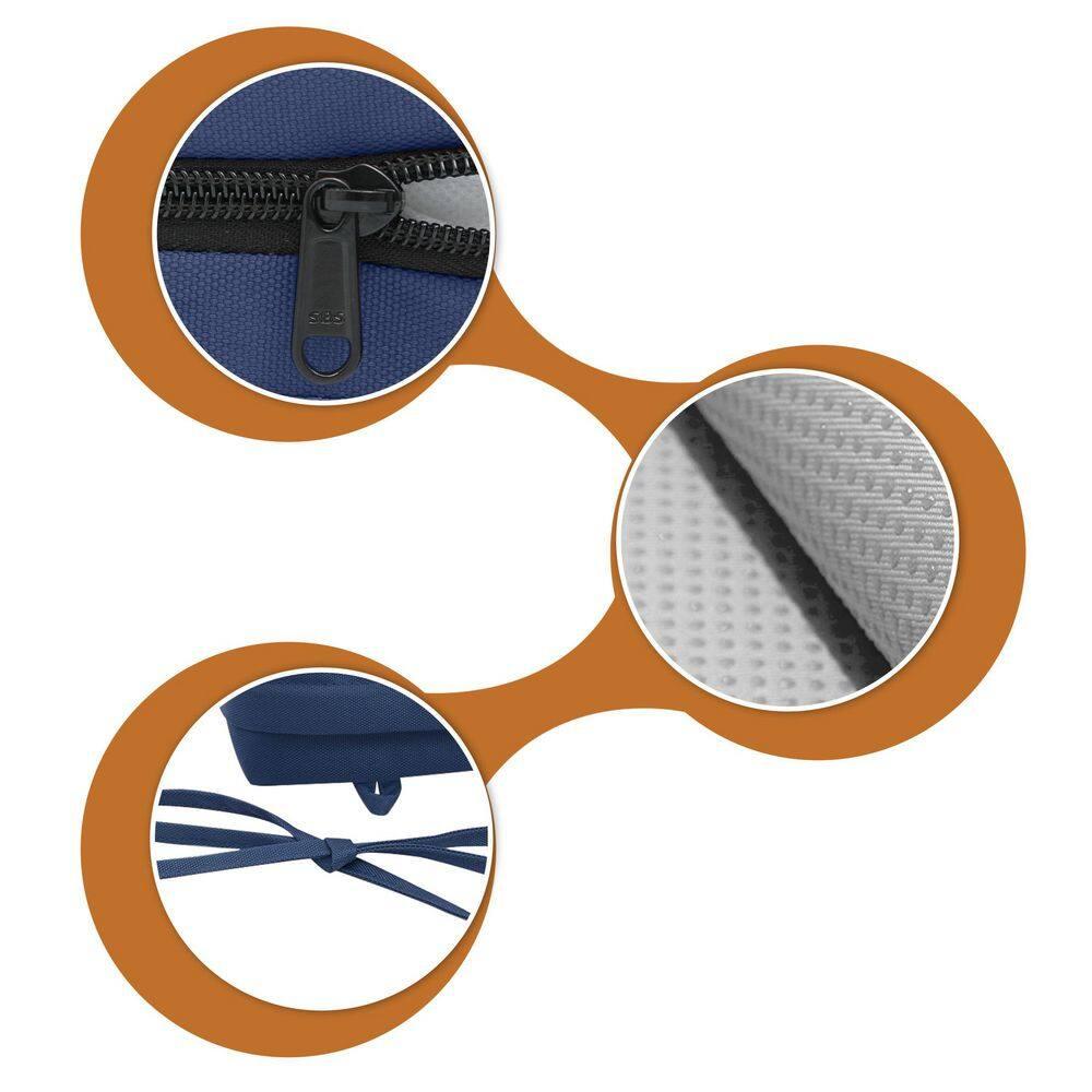 18 in. x 18 in. x 2 in. Outdoor Square Dining Chair Seat Cushion for Patio Furniture, Navy Blue (2-Pack)