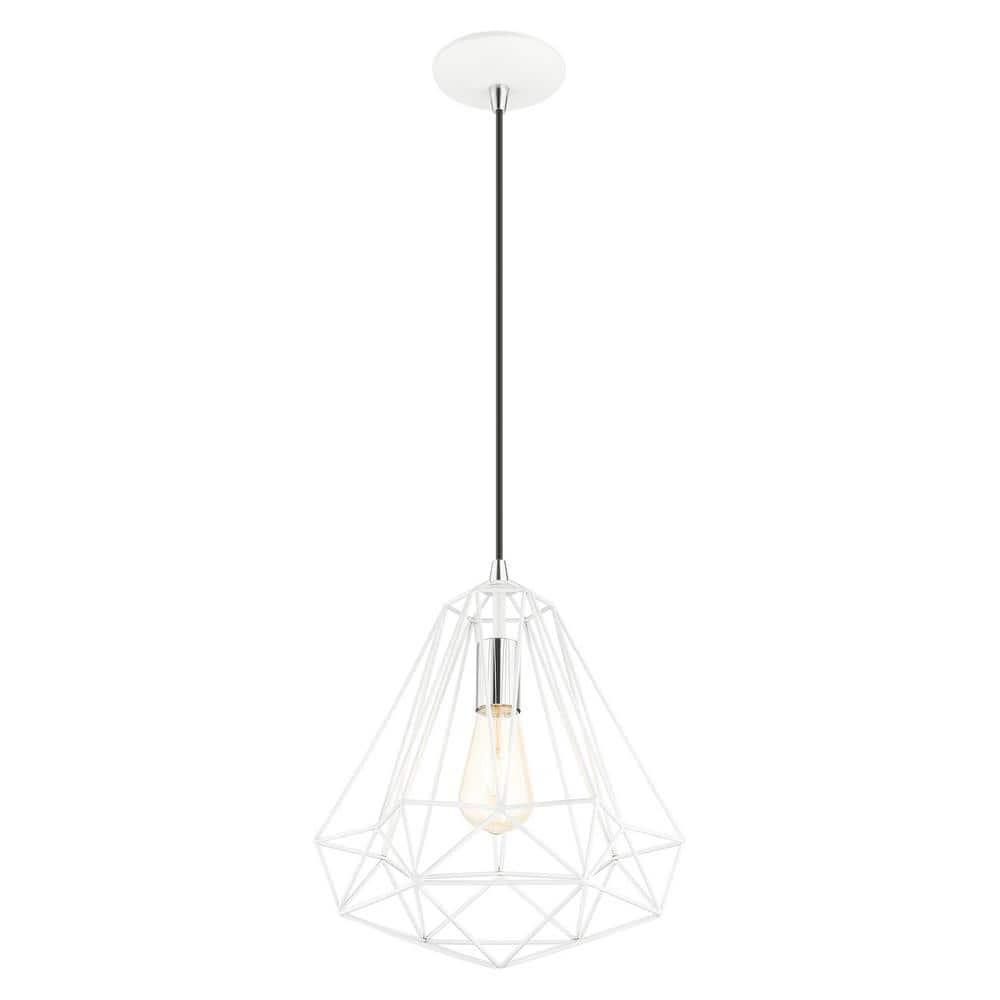Livex Lighting Knox 1 - Light Pendant in  Shiny White