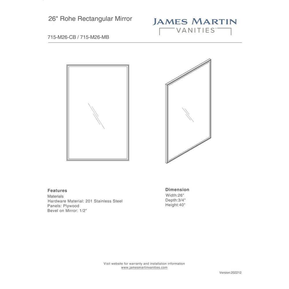 Rohe Metal Flat Wall Mirror