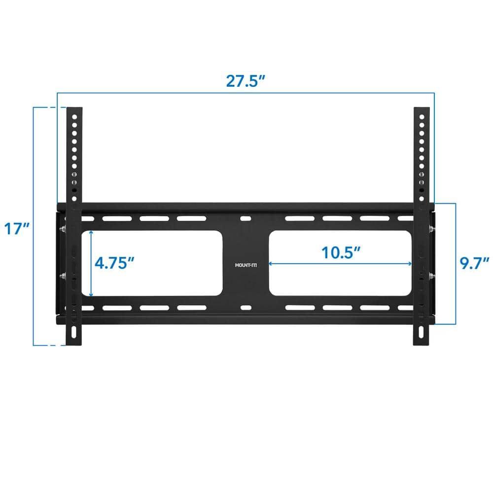 Mount-It Weatherproof TV Wall Mount | Lockable & Tilting 2.1 Low Profile Fits 37 - 80 In. Tvs