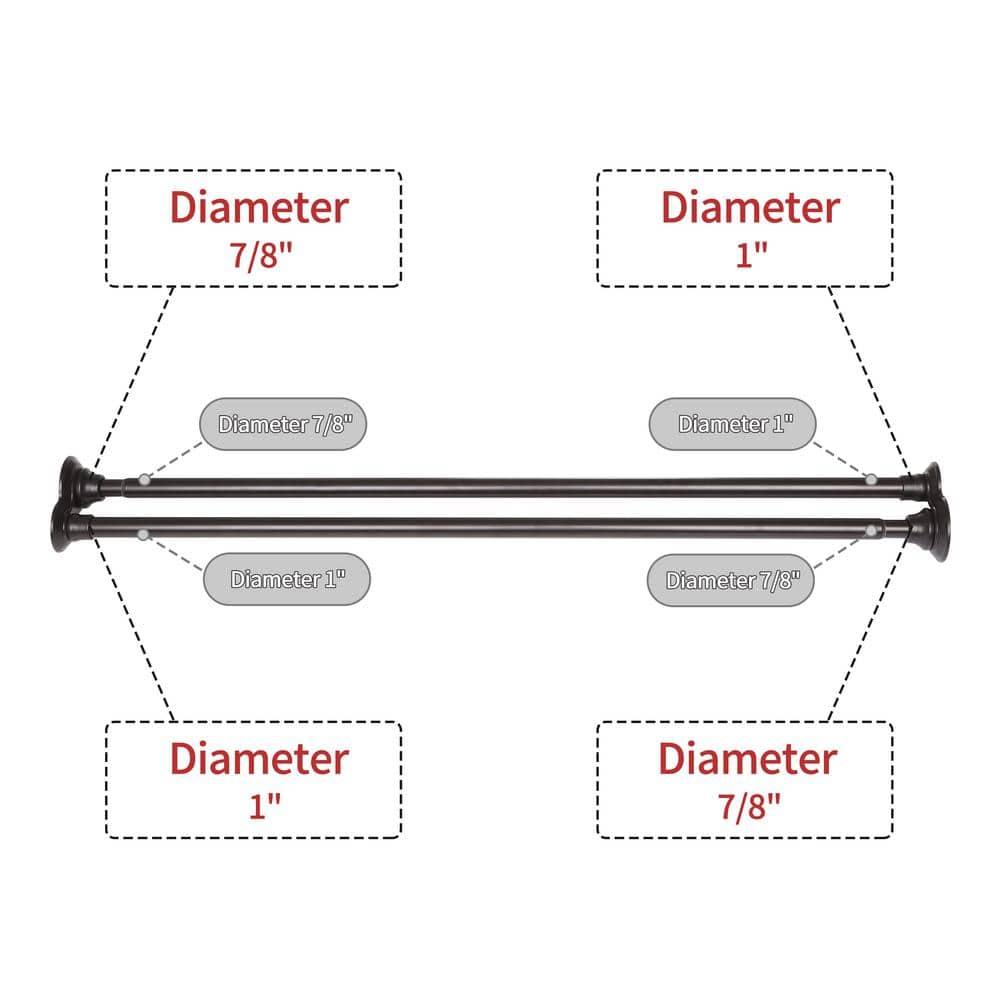 Utopia Alley 72'' Straight Tension Shower Curtain Rod & Hook Set