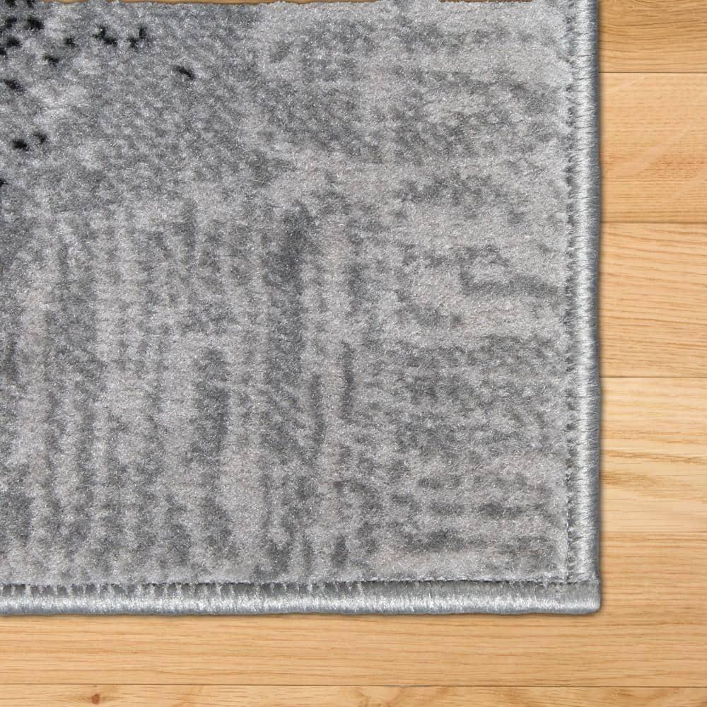 Home Dynamix Catalina Bismark Contemporary Geometric Area Rug, Grey/Blue, 5'3"x7'2"