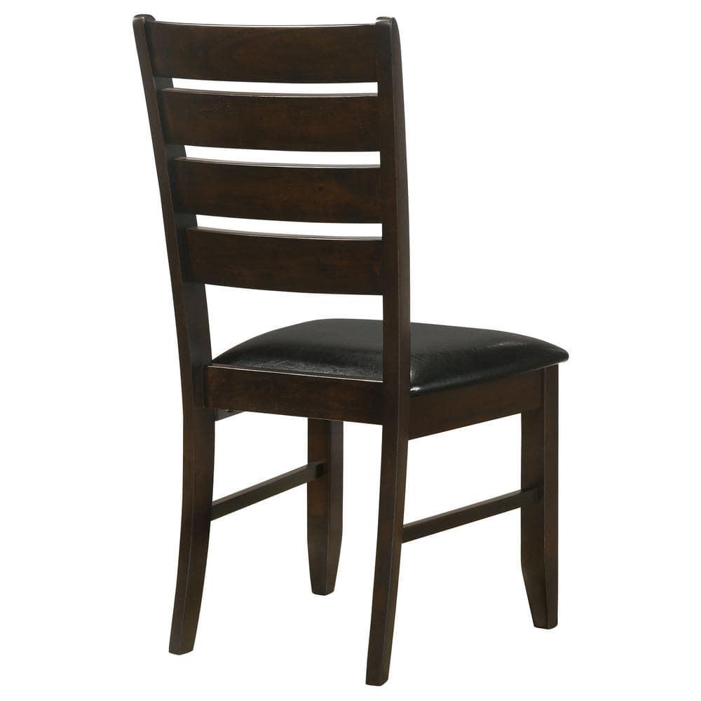 Ladder Back Side Chairs Cappuccino And Black (set Of 2) (Set of 2)