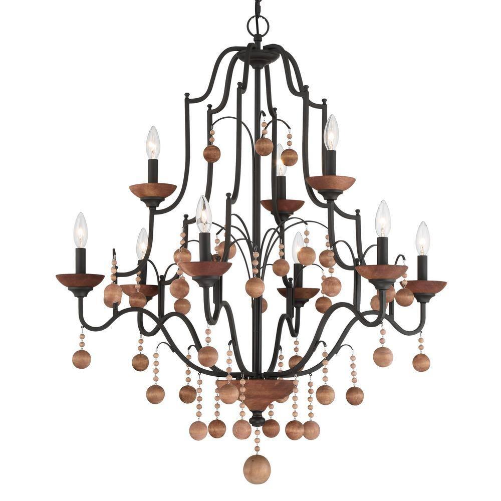 Minka Lavery - Colonial Charm - 9 Light 2-Tier Chandelier-40 Inches Tall and