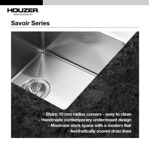 Savoir 23'' L Undermount Single Bowl Stainless Steel Kitchen Sink