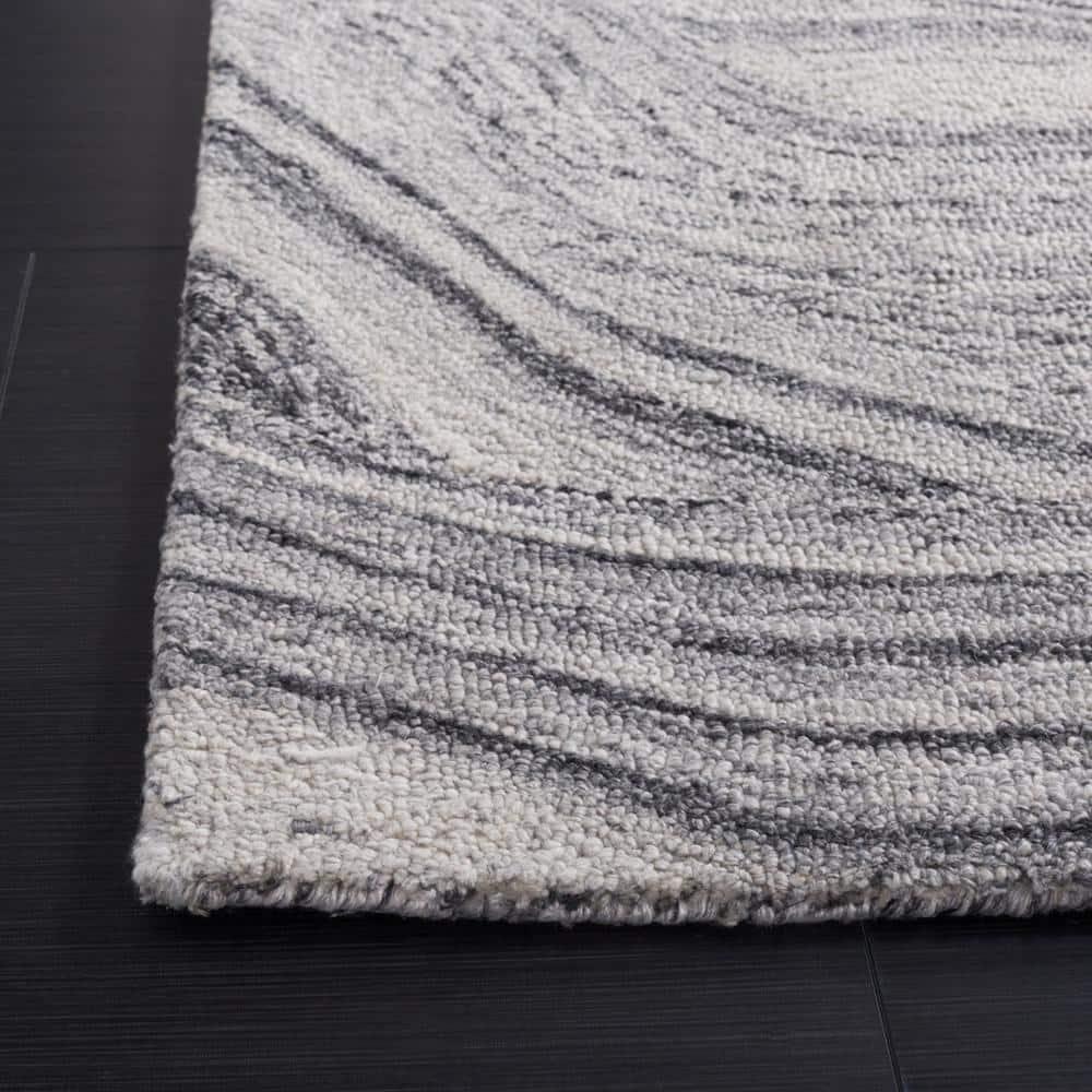 Abstract ABT148 Handmade Indoor Accent Rug - Dark Grey/Black - 3'x5' - Safavieh