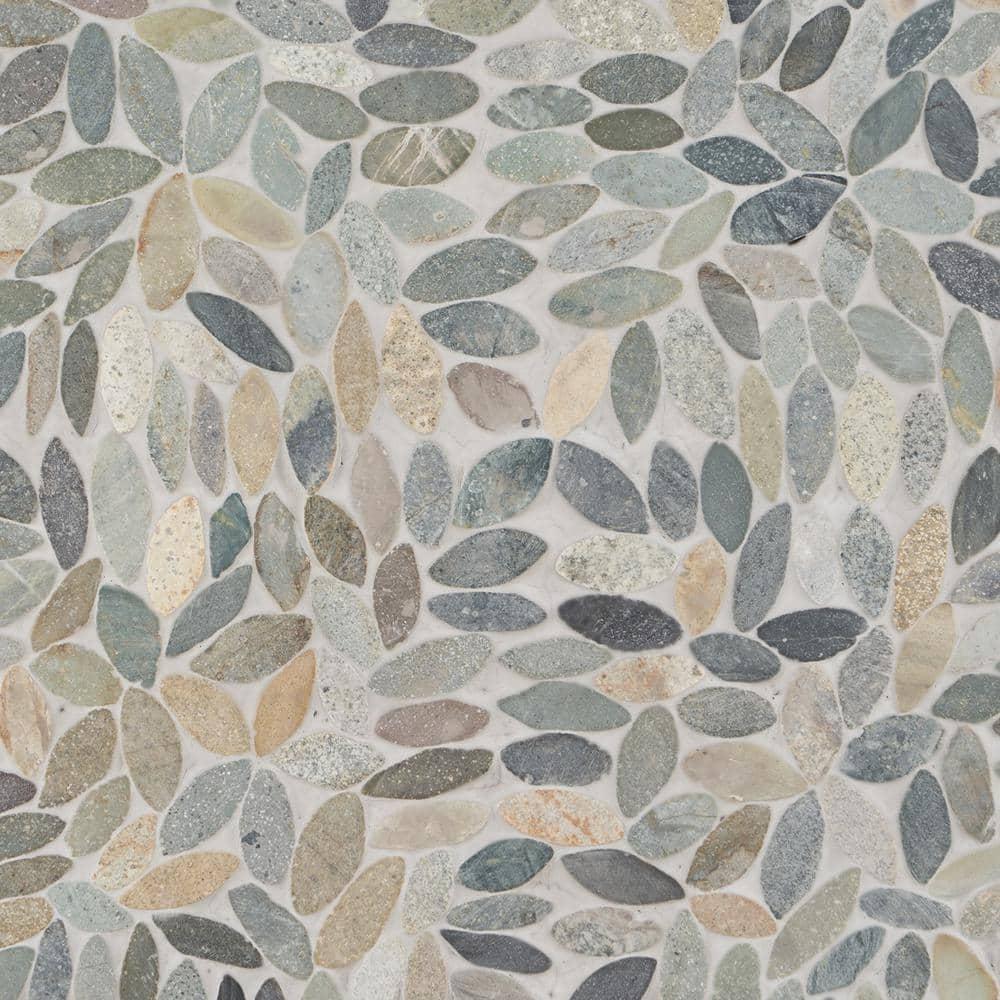 Picturesque Flower 11.81 in. x 11.81 in. Natural Stone Floor and Wall Mosaic Tile (0.97 Sq. Ft. / Each)