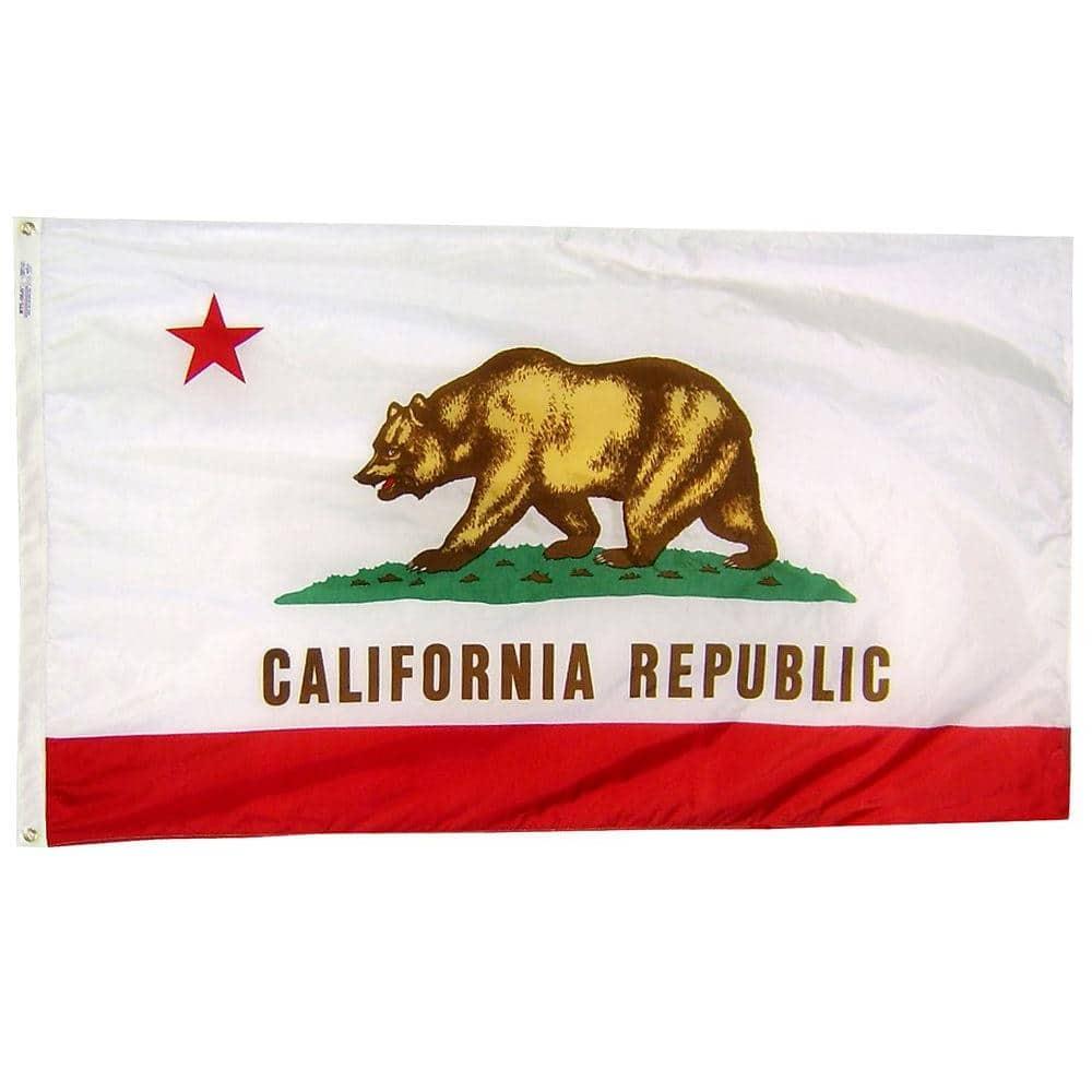 California State Flags 3x5FT,Heavy Duty 220D Nylon Flag, Vivid Colors,Calif. CA Flags Banners with 2 Brass Grommets for Indoor Outdoor. (California, 3x5)
