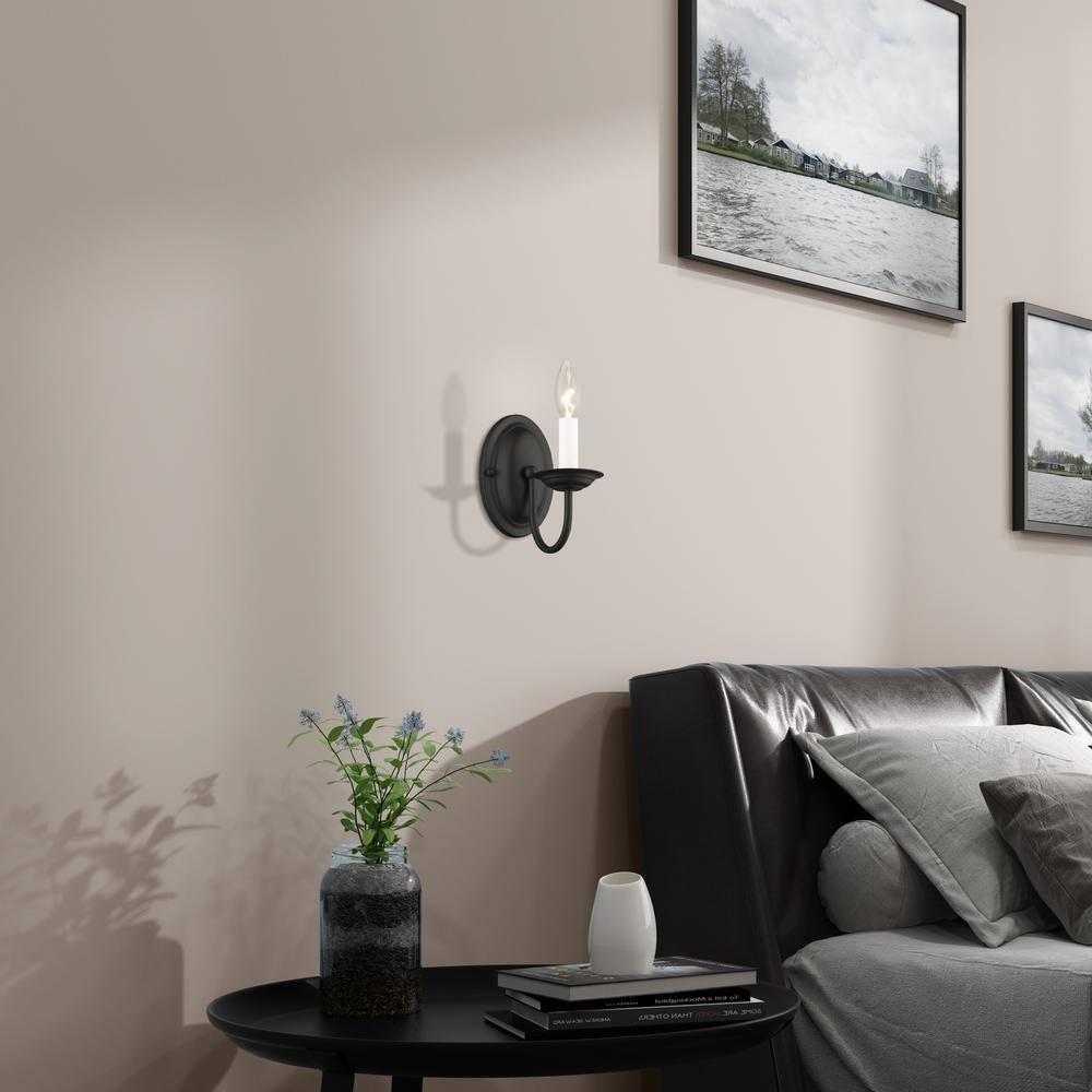 Livex Lighting - Home Basics - 1 Light Wall Sconce in Farmhouse Style - 4.25