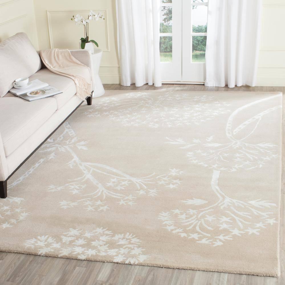 Bella BEL131 Hand Tufted Area Rug - Sand/Ivory - 8'x10' - Safavieh.