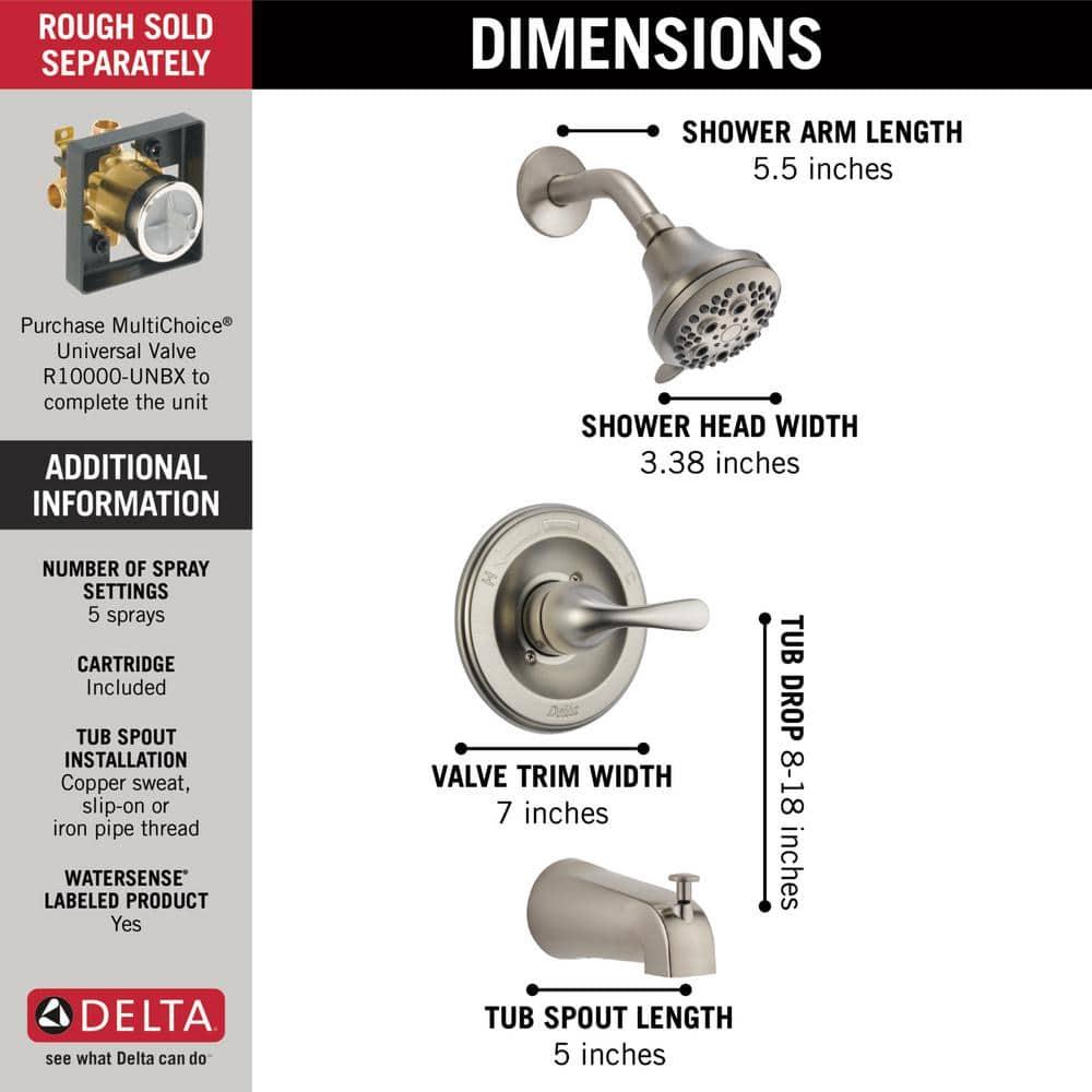 Classic Single-Function Tub Shower Faucet Set, Shower Valve Trim kit