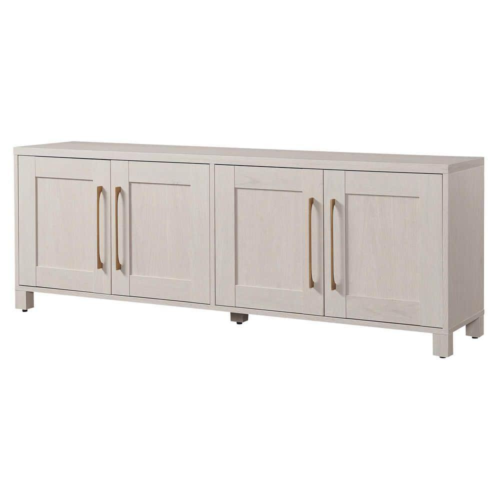 Evelyn&Zoe Chabot Rectangular TV Stand for TV's up to 75", Alder White