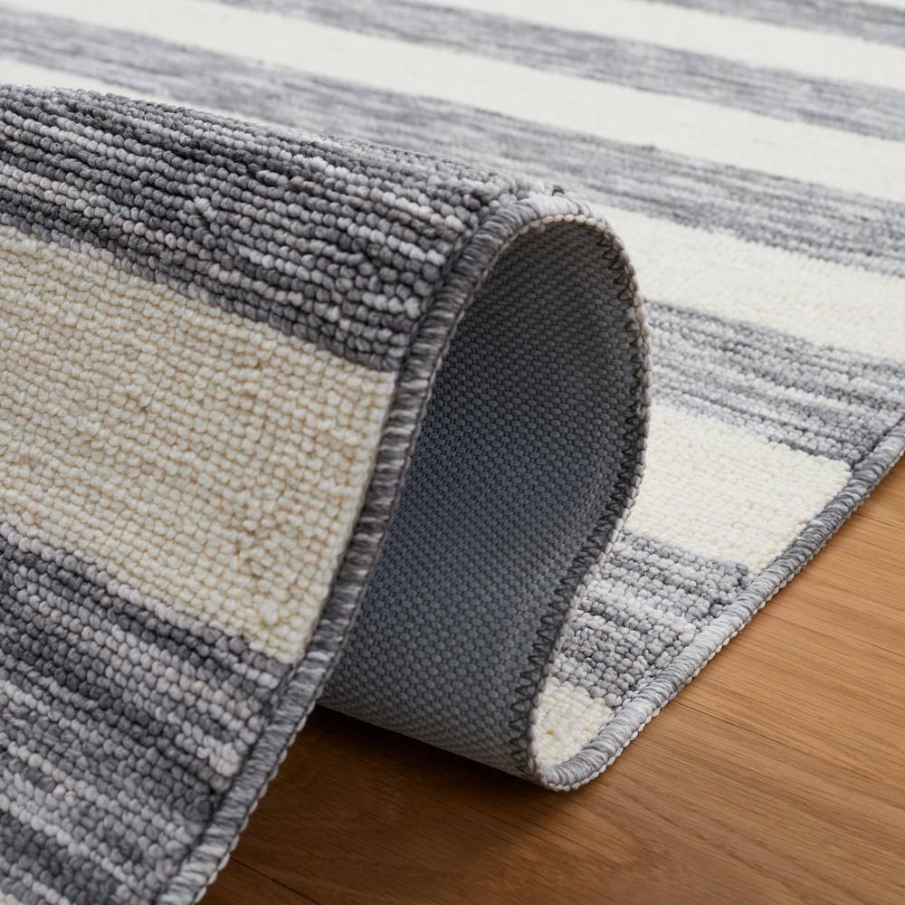 Easy Care ECR115 Power Loomed Machine Washable Indoor Area Rug - Dark Grey/Ivory - 6'x9' - Safavieh