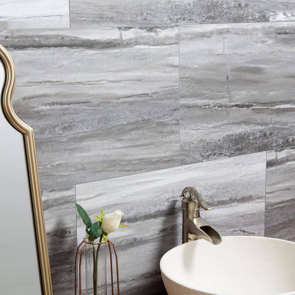 Palisade 25.6 in. x 14.8 in. Interlocking Vinyl Waterproof Wall Tiles